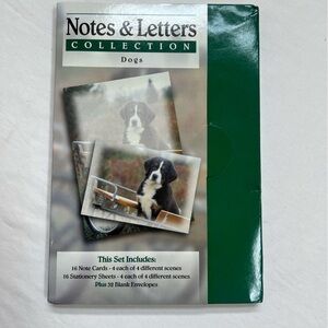 DOGS Notes Letters Collection Sheets Cards Envelopes NEW but Some Missing VTG